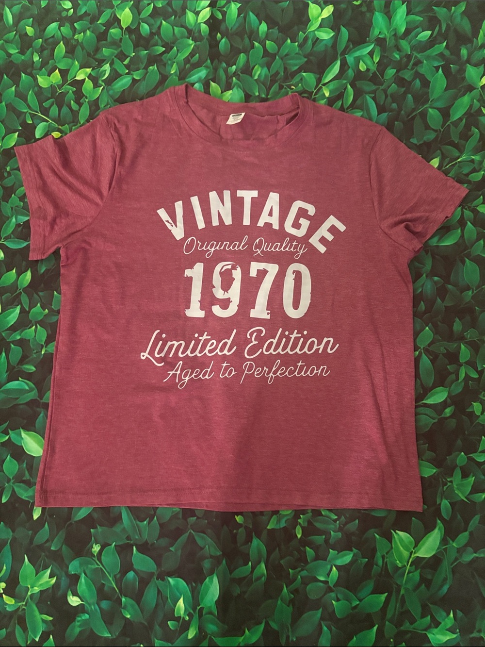 Vintage 1970 Limited Edition Men's T‑Shirt - Burgundy
